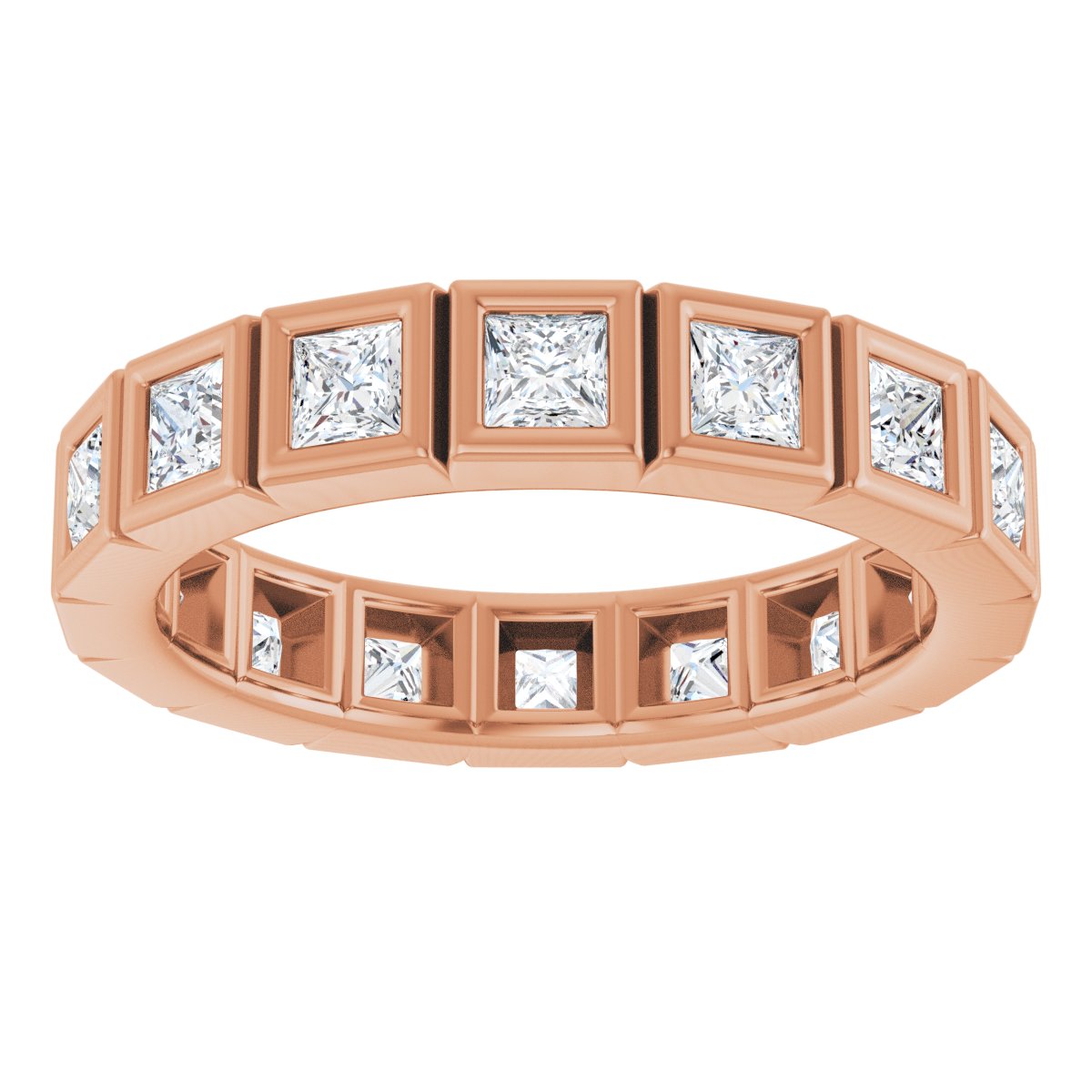 Bezel Square Eternity Band