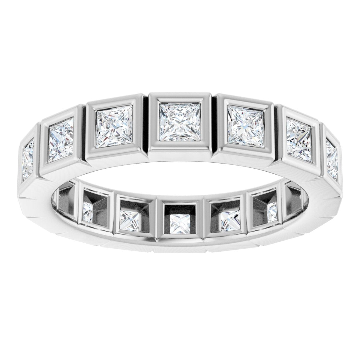 Bezel Square Eternity Band