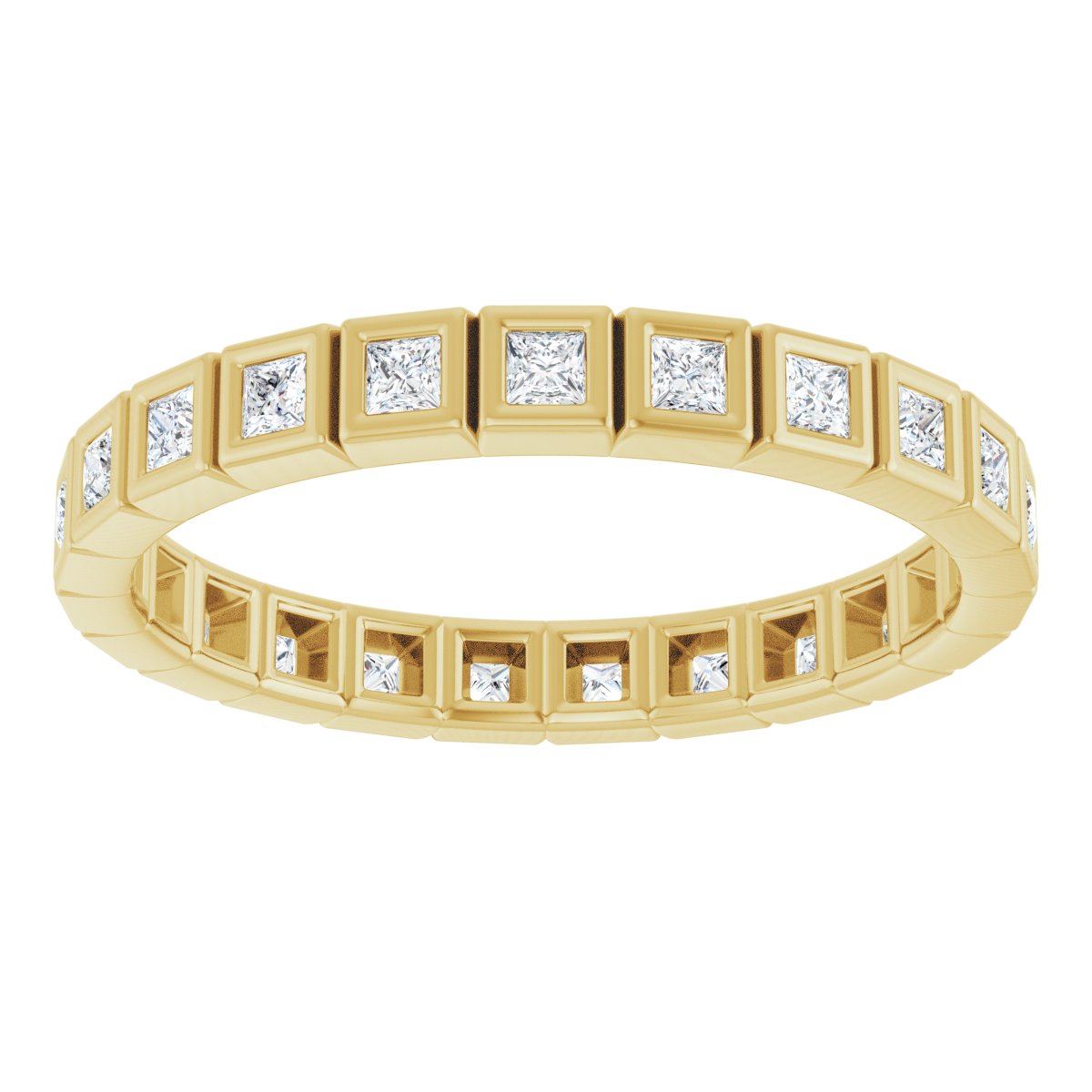 Bezel Square Eternity Band