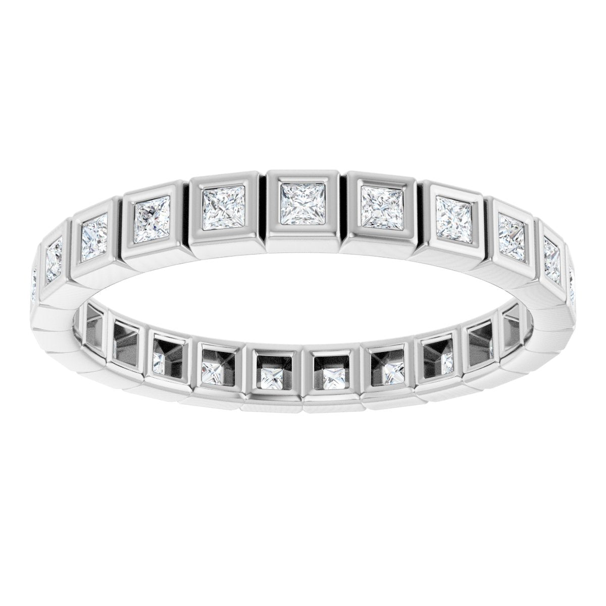 Bezel Square Eternity Band