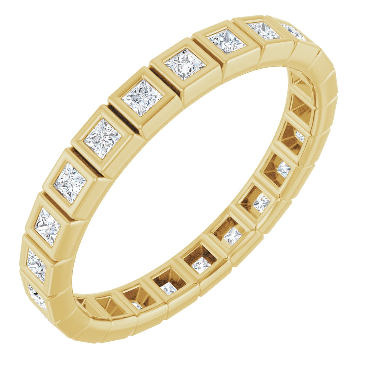 Bezel Square Eternity Band