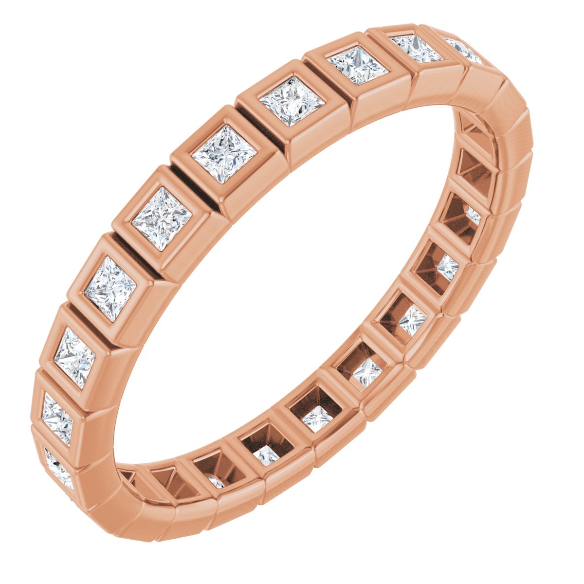 Bezel Square Eternity Band