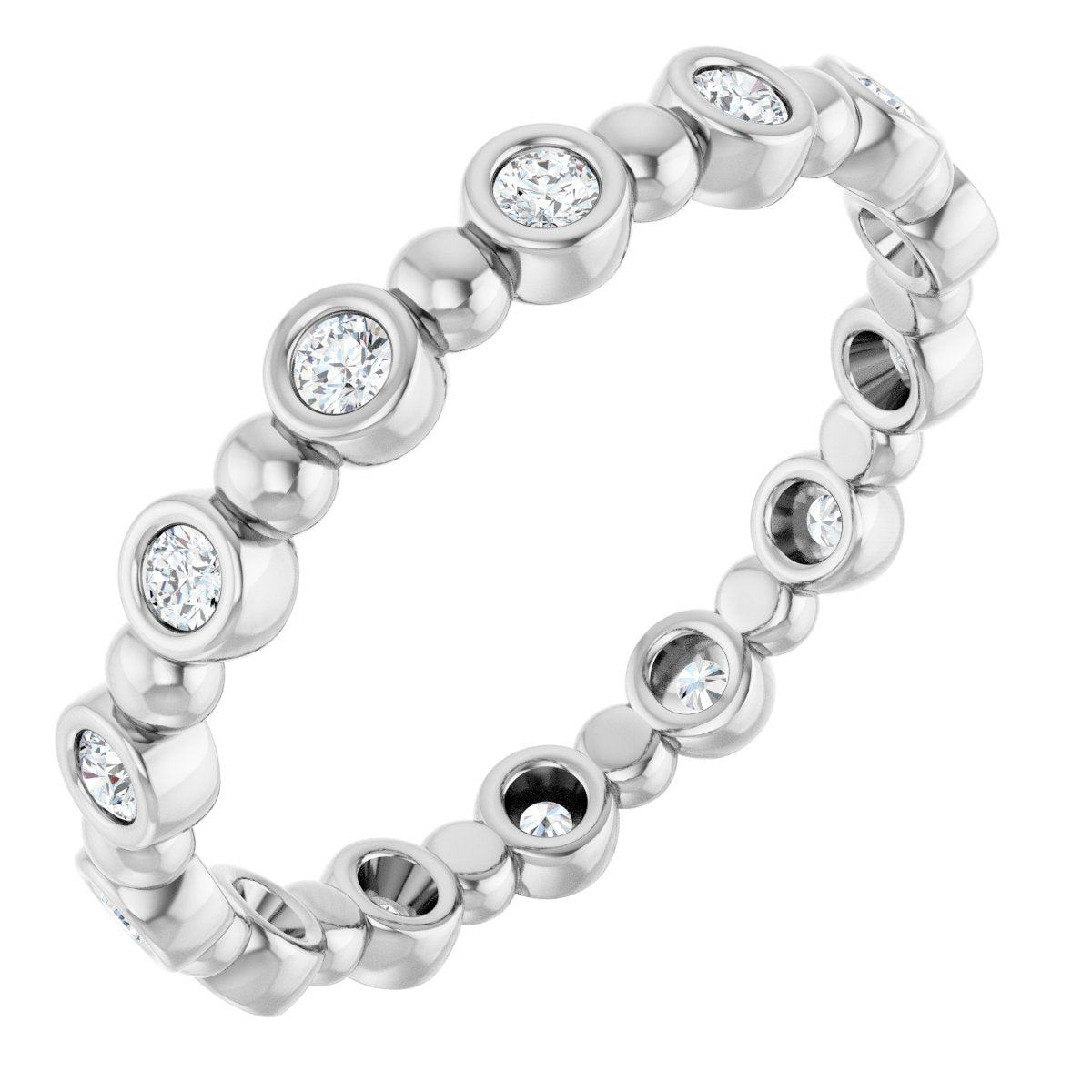 Classic Beaded Eternity Band