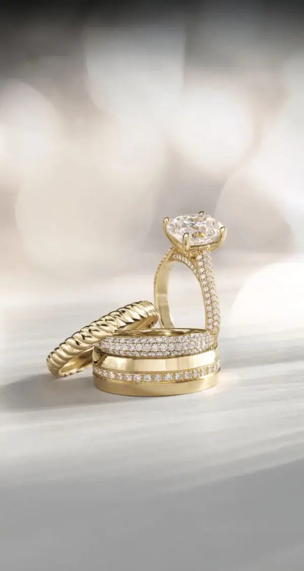 Close-up of a brilliant round cut diamond engagement ring near Moody Street Waltham