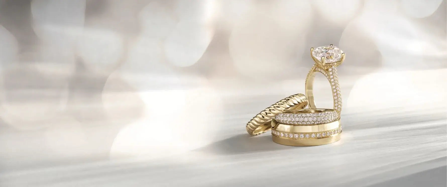 A stunning collection of diamond engagement rings for couples seeking a custom engagement ring in Brighton, MA