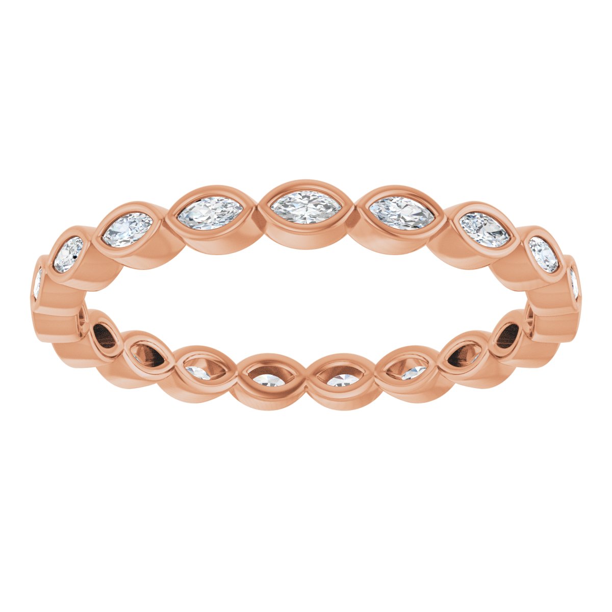 Evil Eye Marquise Eternity Band