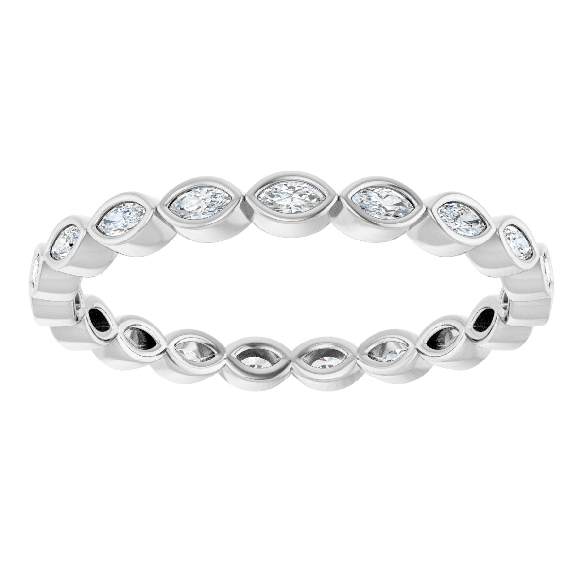Evil Eye Marquise Eternity Band