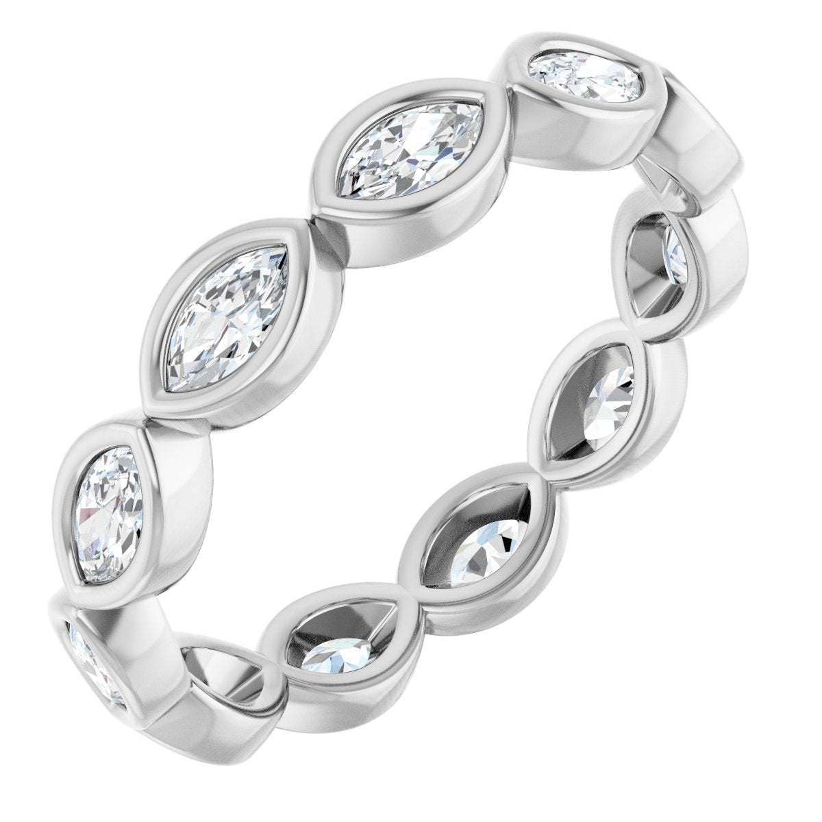 Evil Eye Marquise Eternity Band