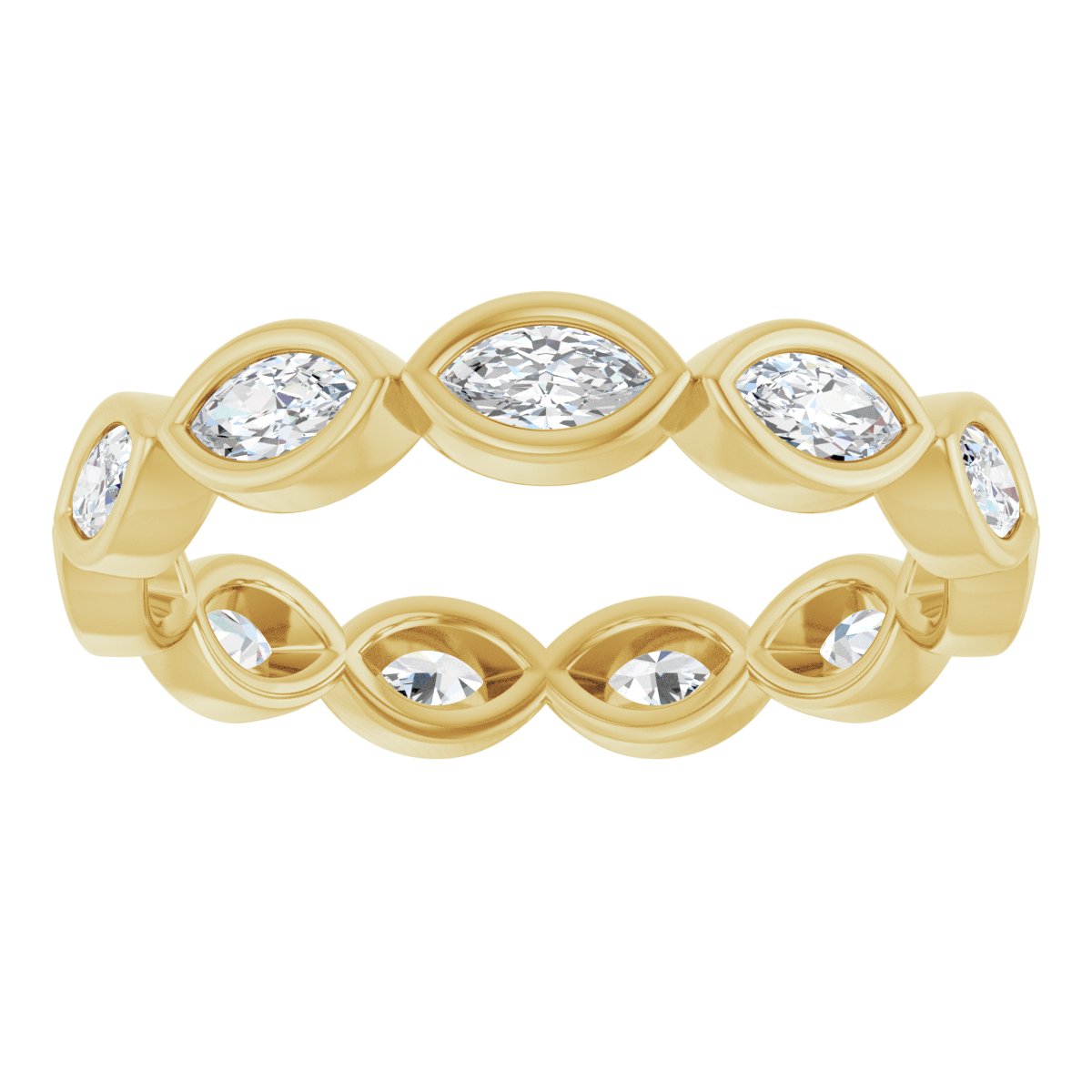Evil Eye Marquise Eternity Band