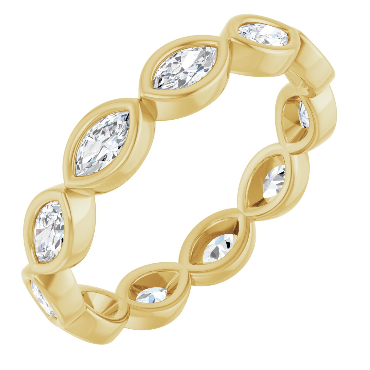 Evil Eye Marquise Eternity Band