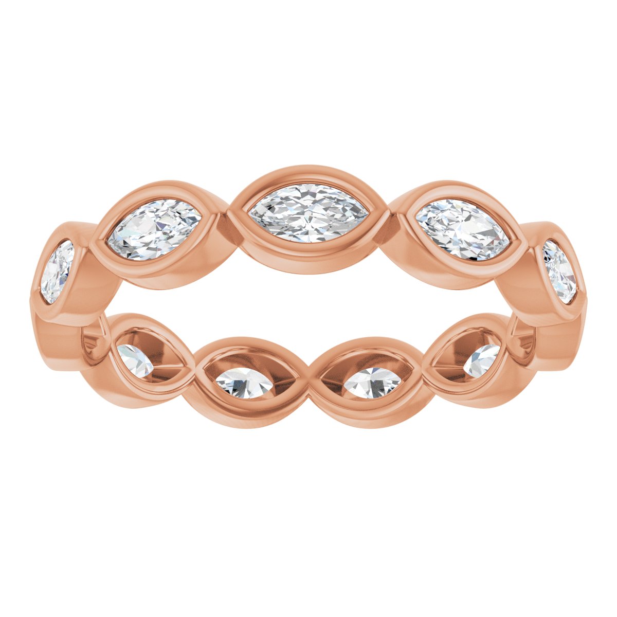 Evil Eye Marquise Eternity Band