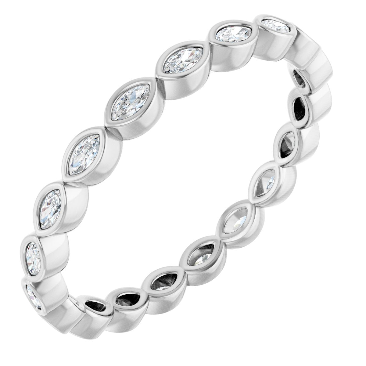 Evil Eye Marquise Eternity Band