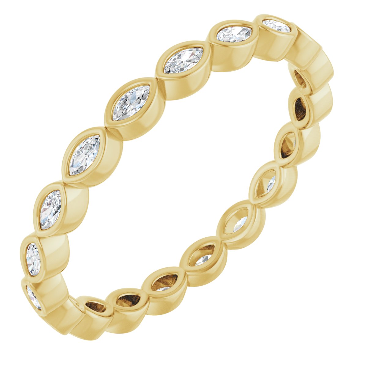 Evil Eye Marquise Eternity Band