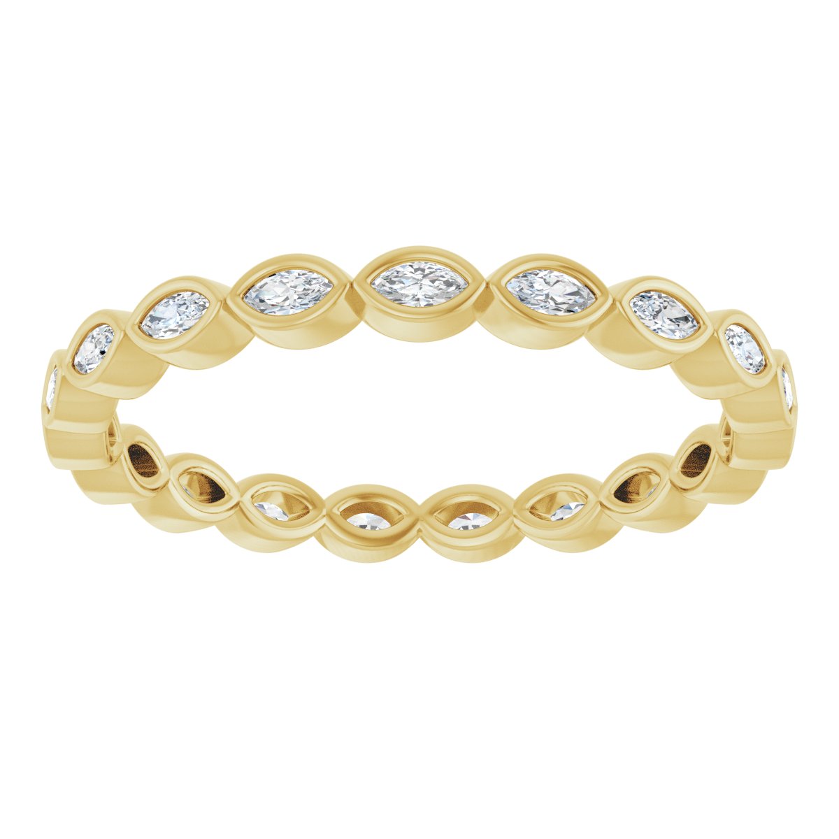 Evil Eye Marquise Eternity Band