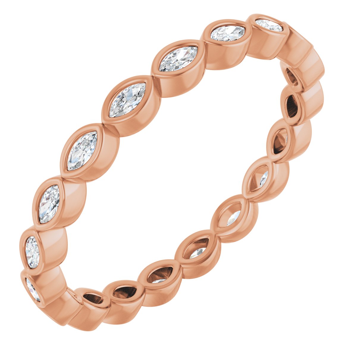 Evil Eye Marquise Eternity Band