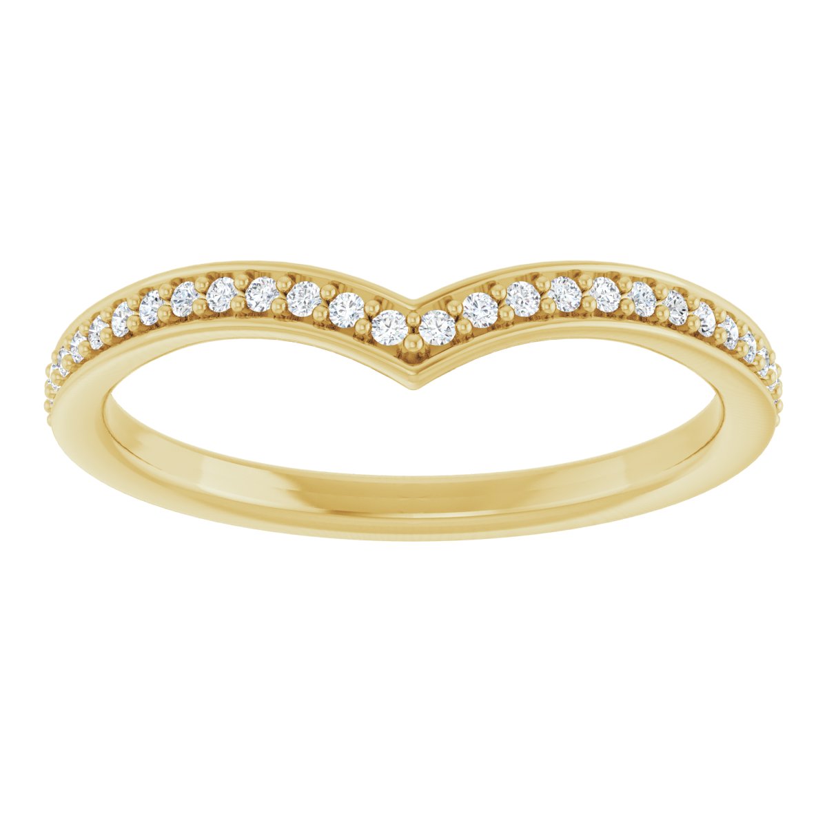 Soft Whisper Diamond Chevron Ring