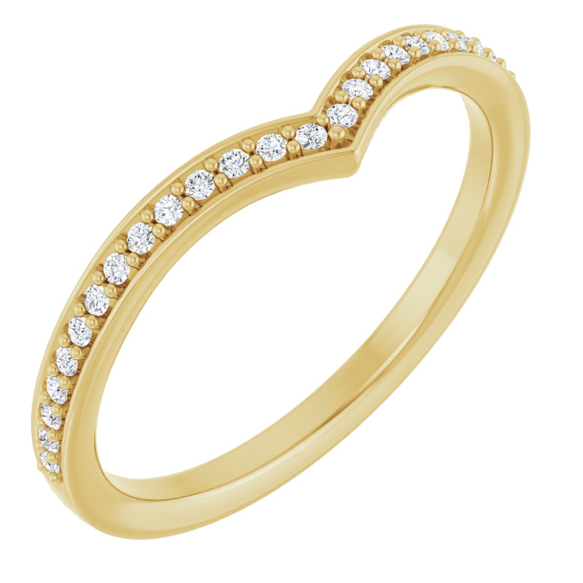 Soft Whisper Diamond Chevron Ring