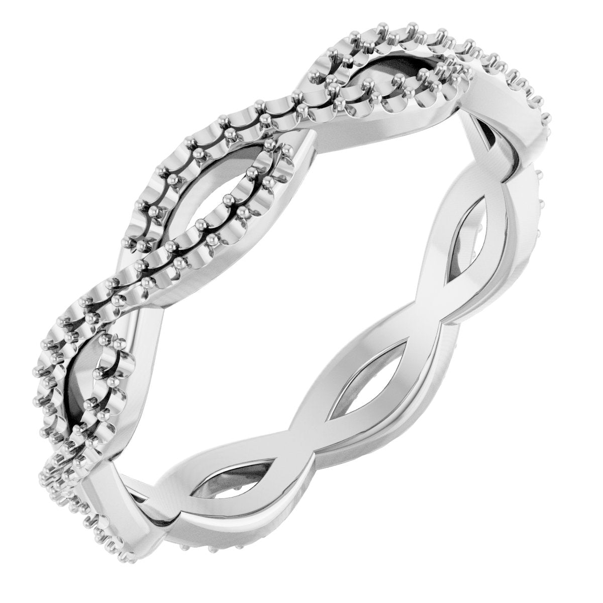 Infinity Twist Diamond Band