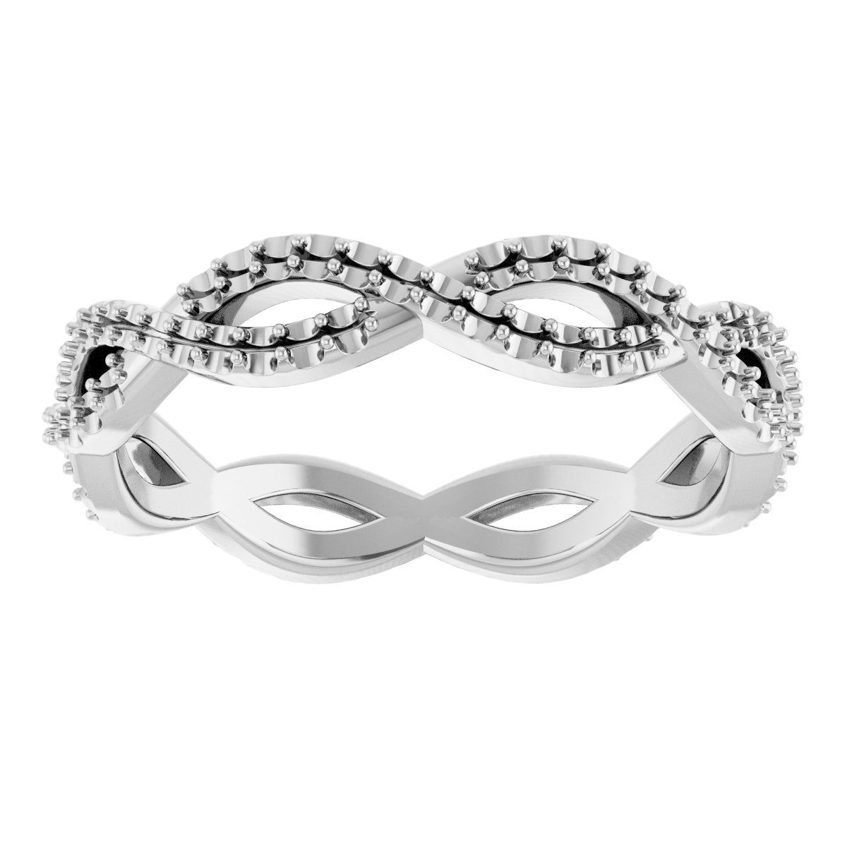 Infinity Twist Diamond Band