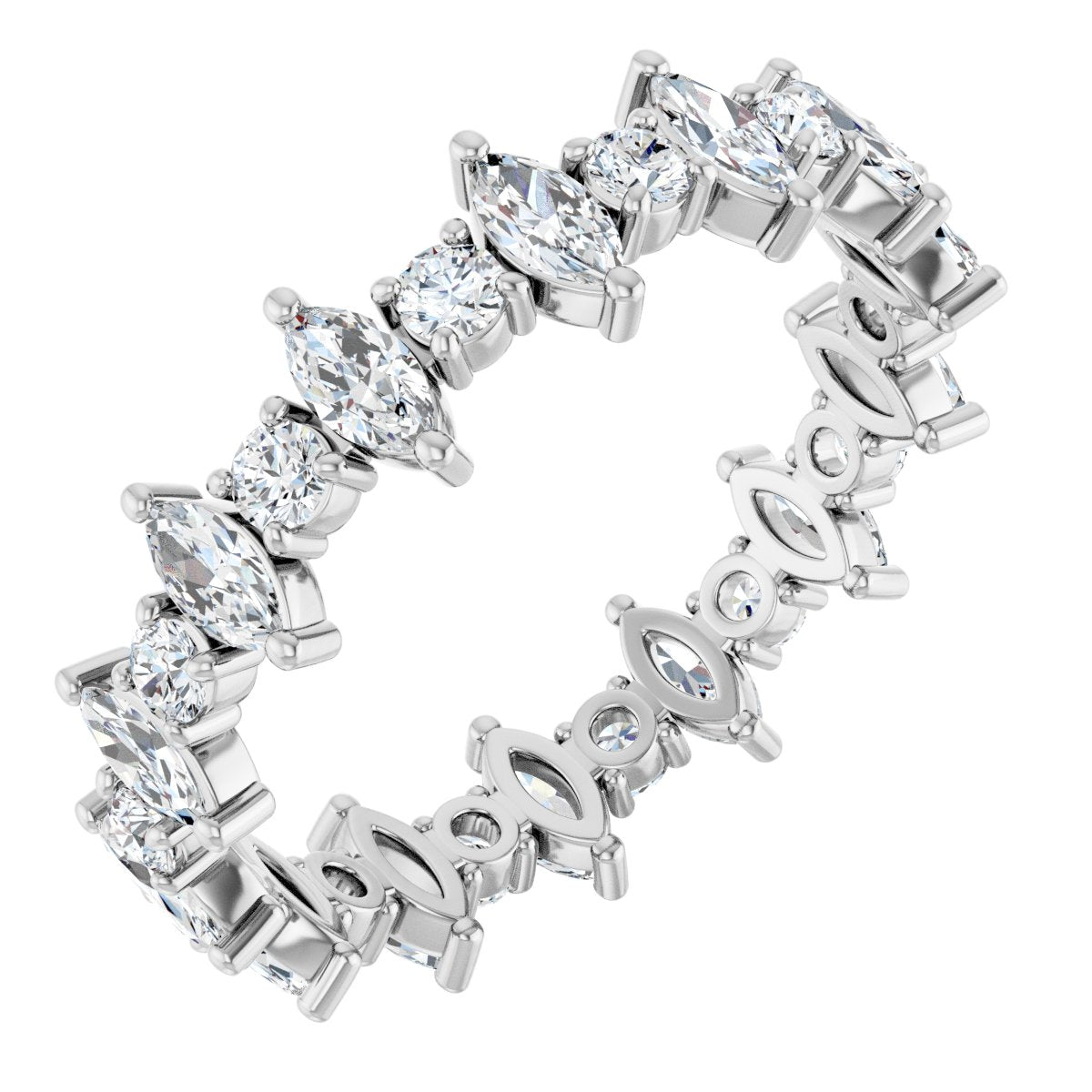 Marquise and Round Eternity Band