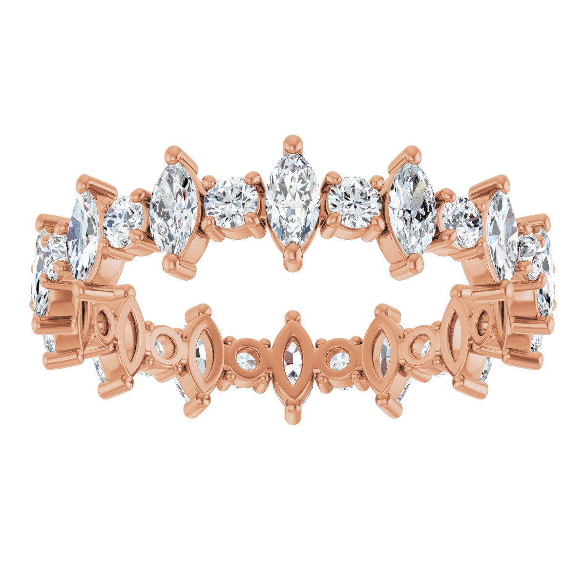 Marquise and Round Eternity Band