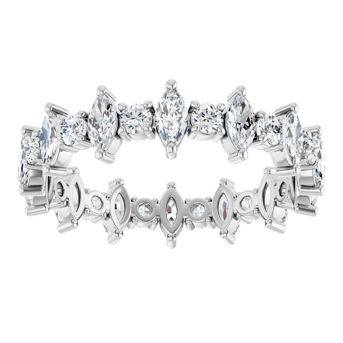 Marquise and Round Eternity Band