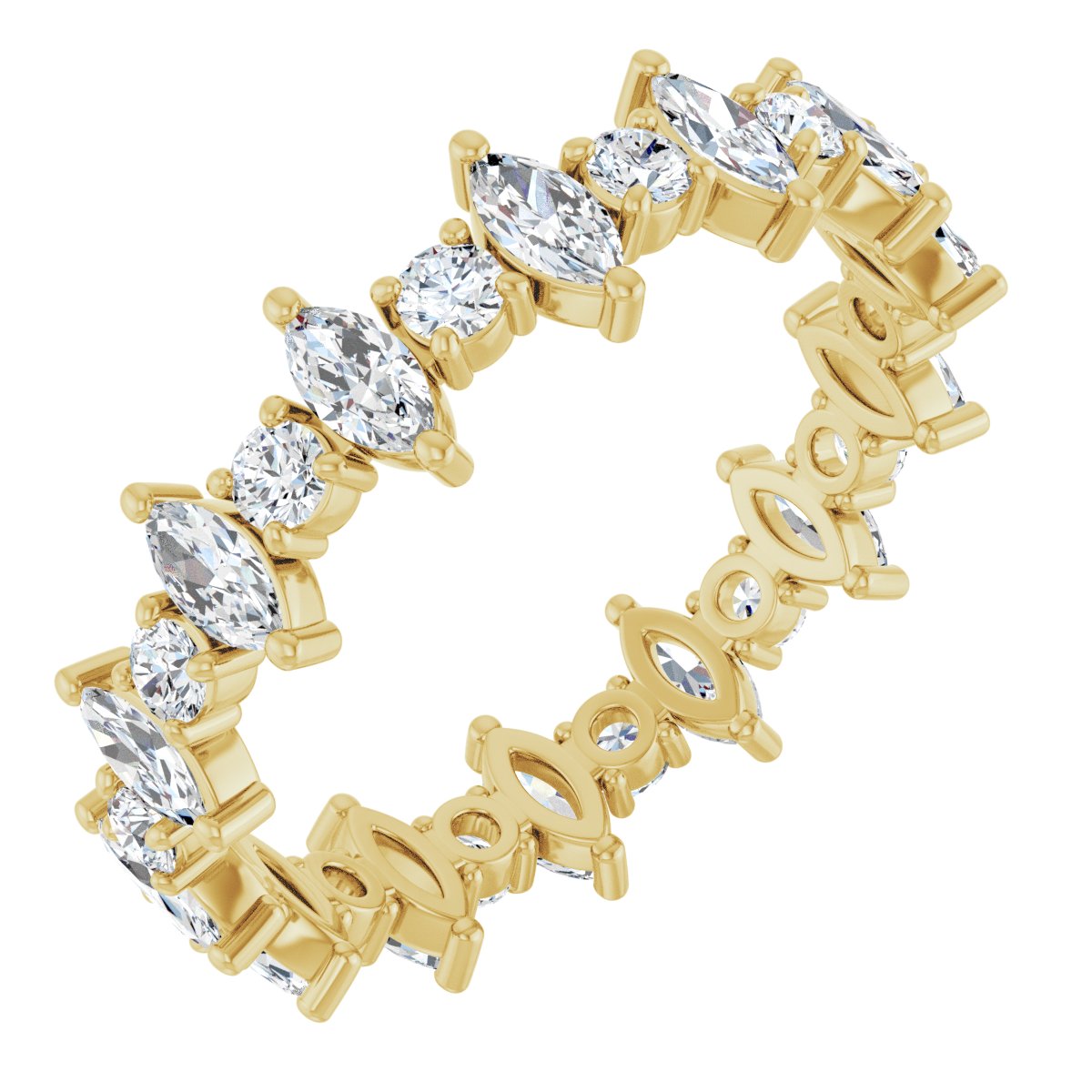 Marquise and Round Eternity Band
