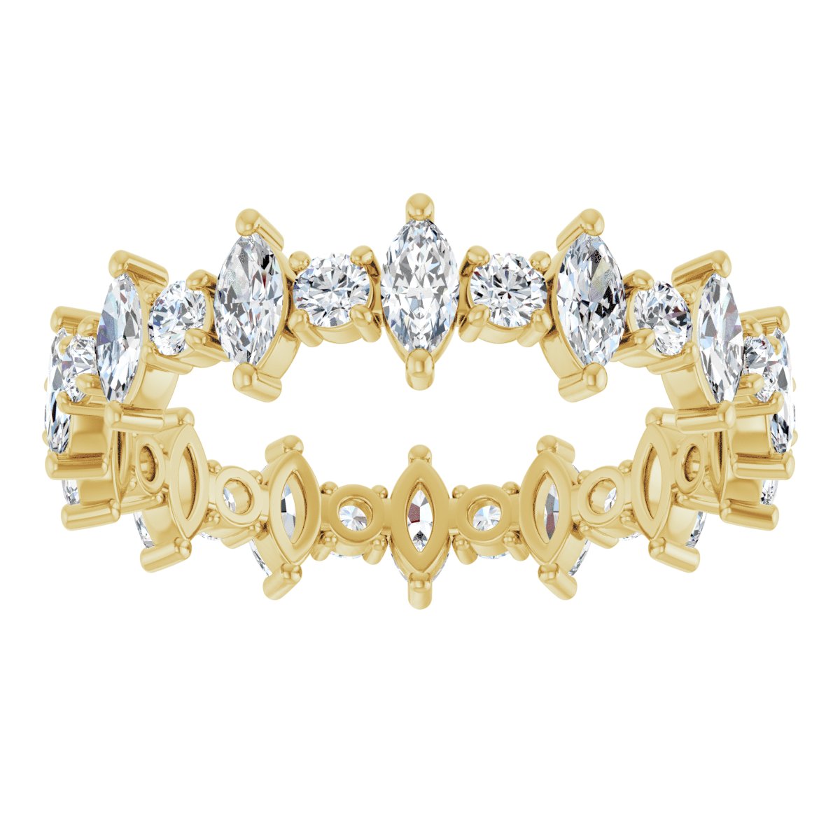Marquise and Round Eternity Band