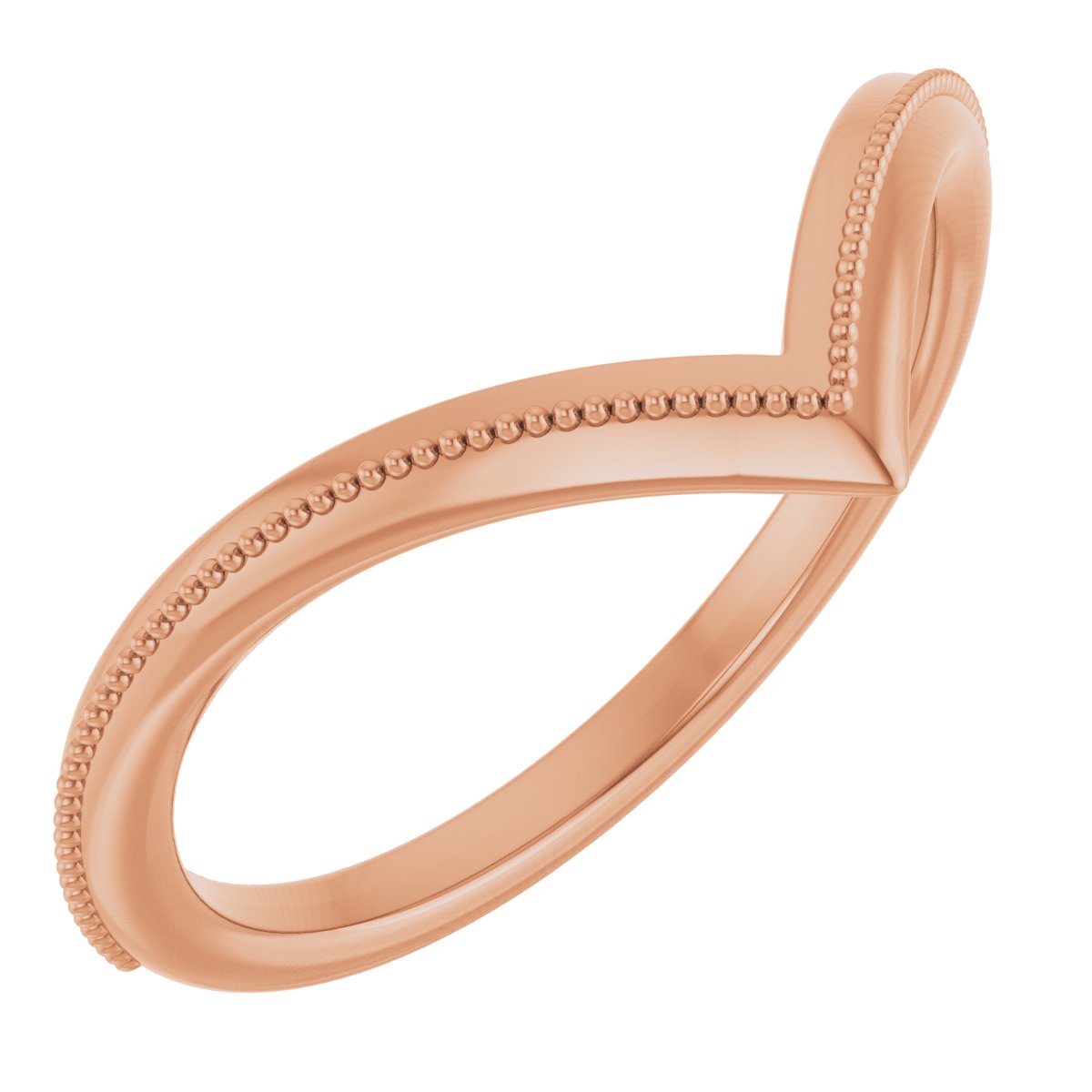 Heirloom Vow Beaded Wedding Ring in 14K Rose Gold