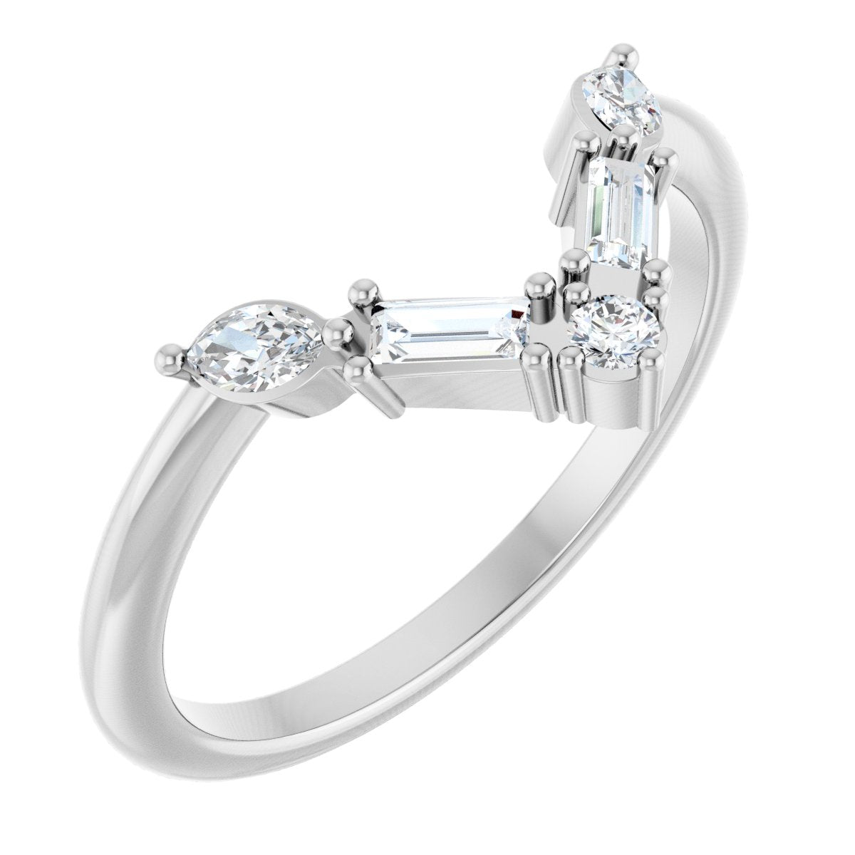 Confetti Promise Diamond Contour Ring