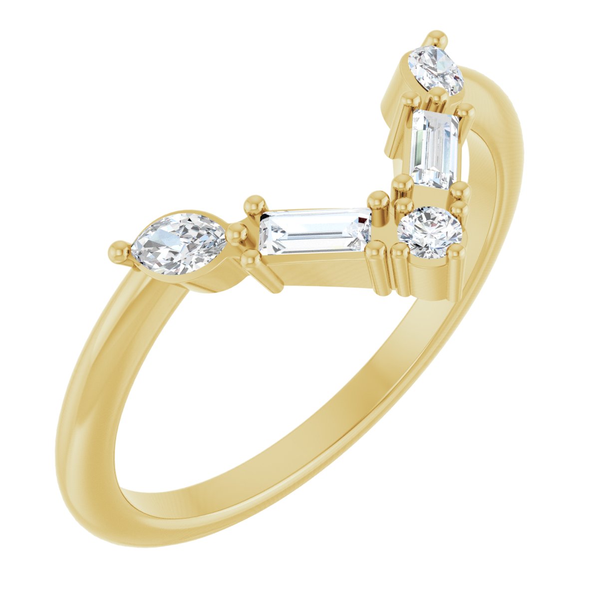Confetti Promise Diamond Contour Ring