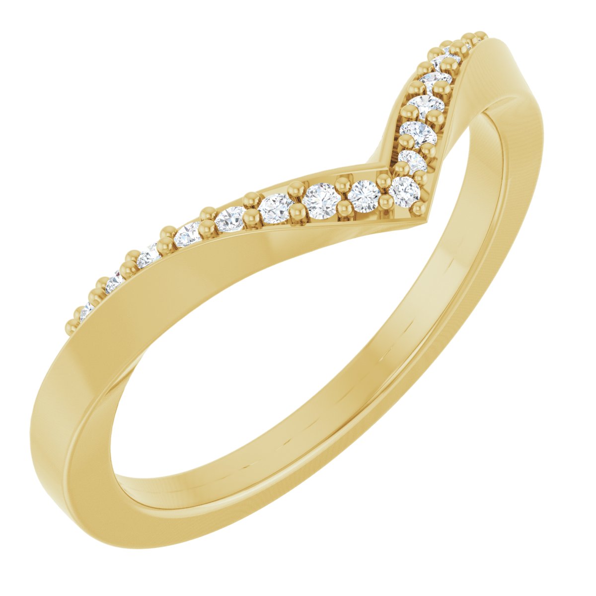 Tender Vow Diamond Chevron Ring in 14K Yellow Gold
