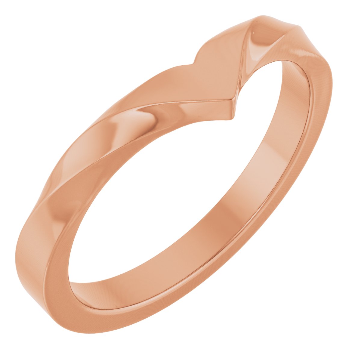 Pure Vow Sculpted Wedding Ring in 14K Rose Gold