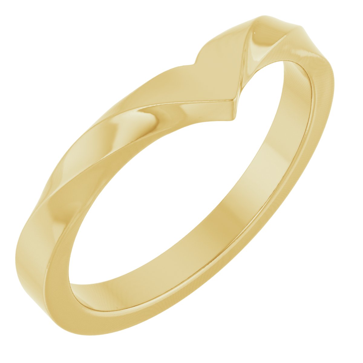 Pure Vow Sculpted Wedding Ring in 14K Yellow Gold