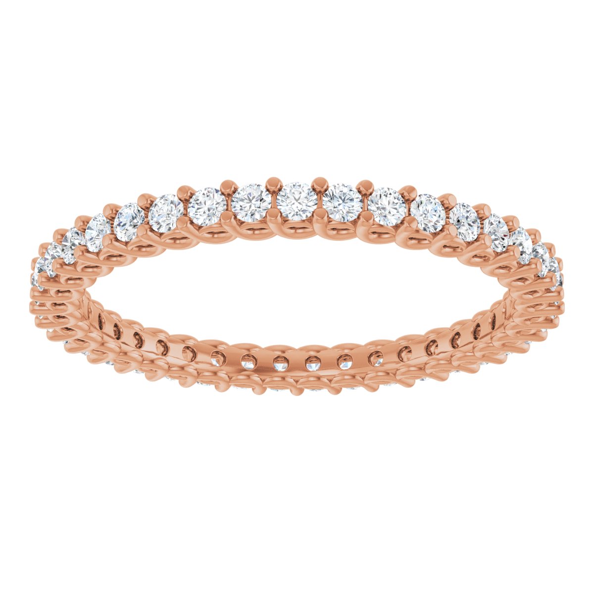 Scalloped Round Eternity Band