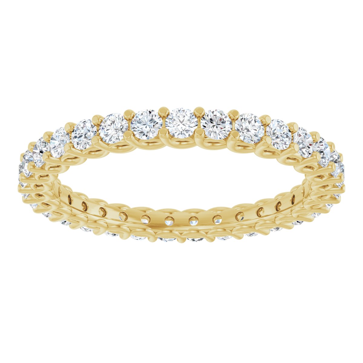 Scalloped Round Eternity Band
