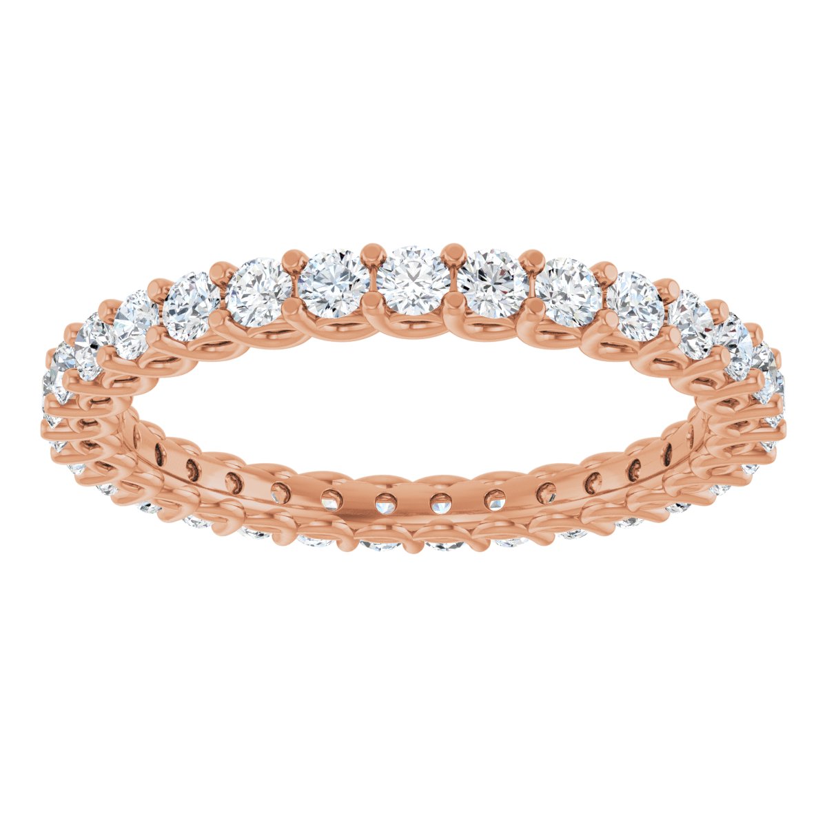 Scalloped Round Eternity Band