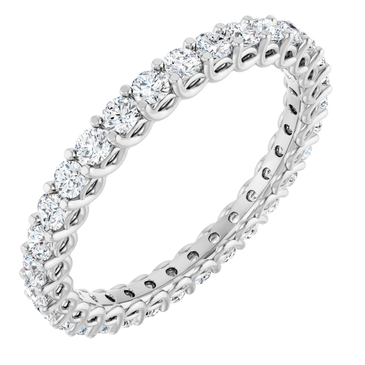Scalloped Round Eternity Band