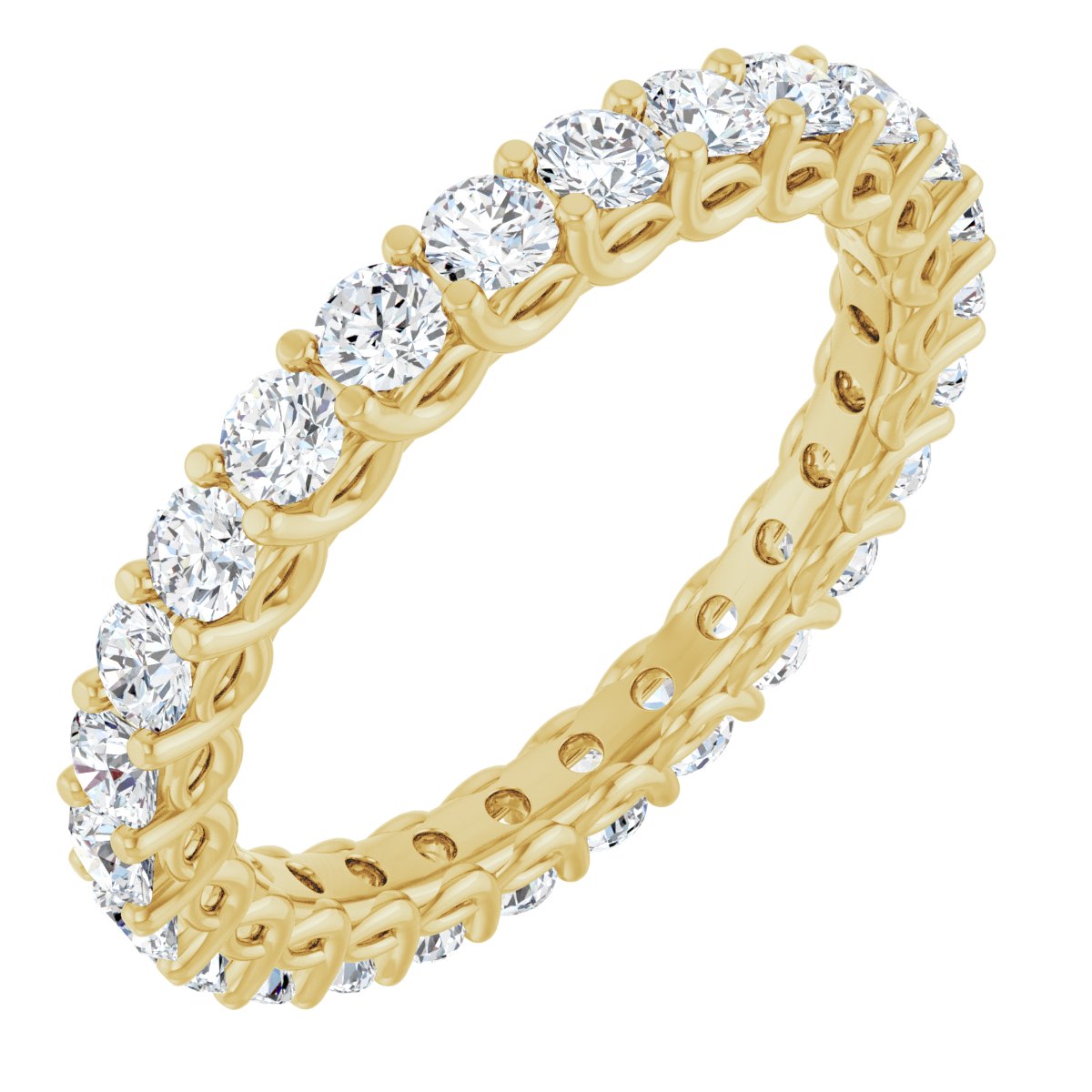 Scalloped Round Eternity Band