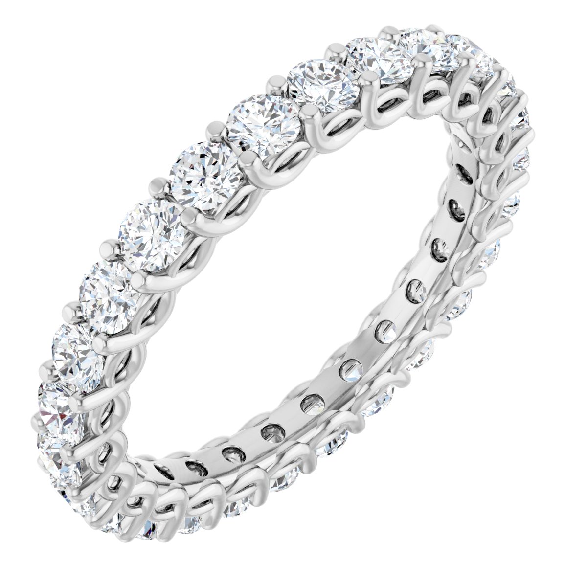 Scalloped Round Eternity Band