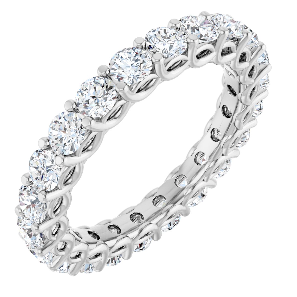 Scalloped Round Eternity Band