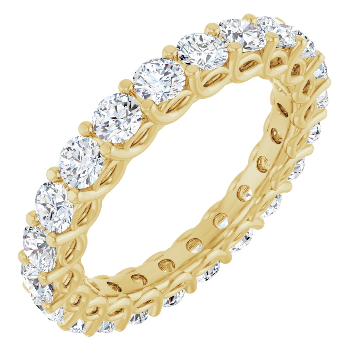 Scalloped Round Eternity Band