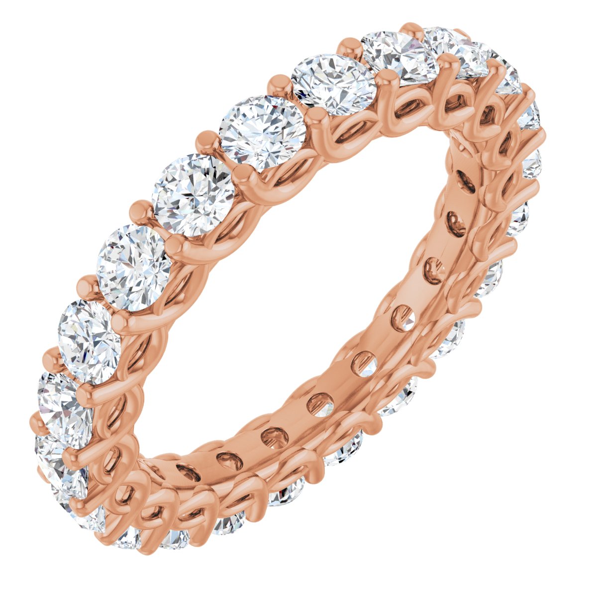 Scalloped Round Eternity Band