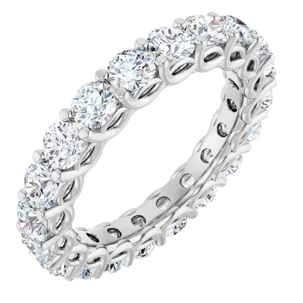 Scalloped Round Eternity Band