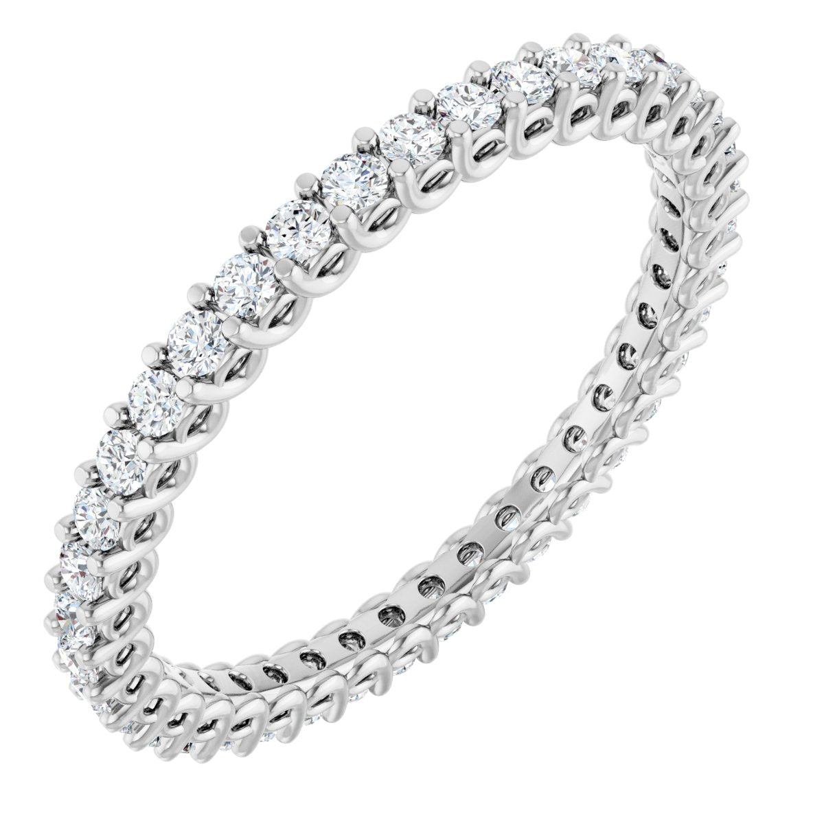 Scalloped Round Eternity Band