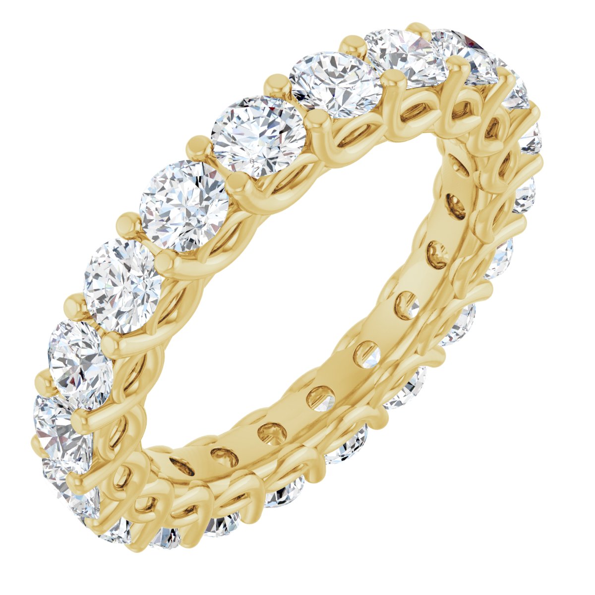 Scalloped Round Eternity Band
