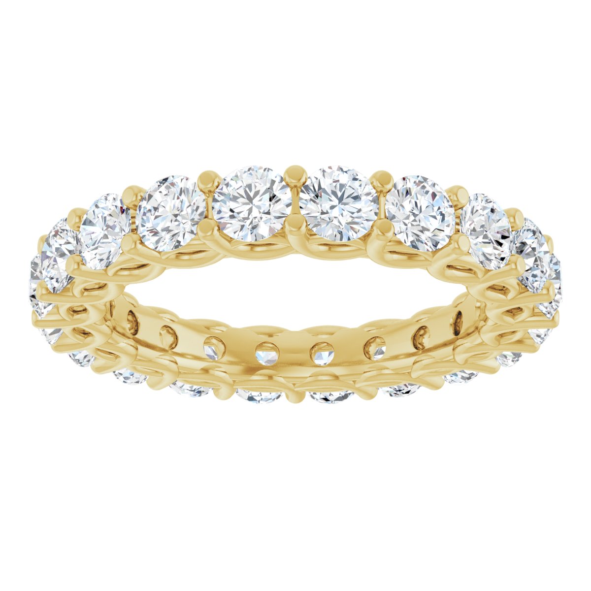 Scalloped Round Eternity Band