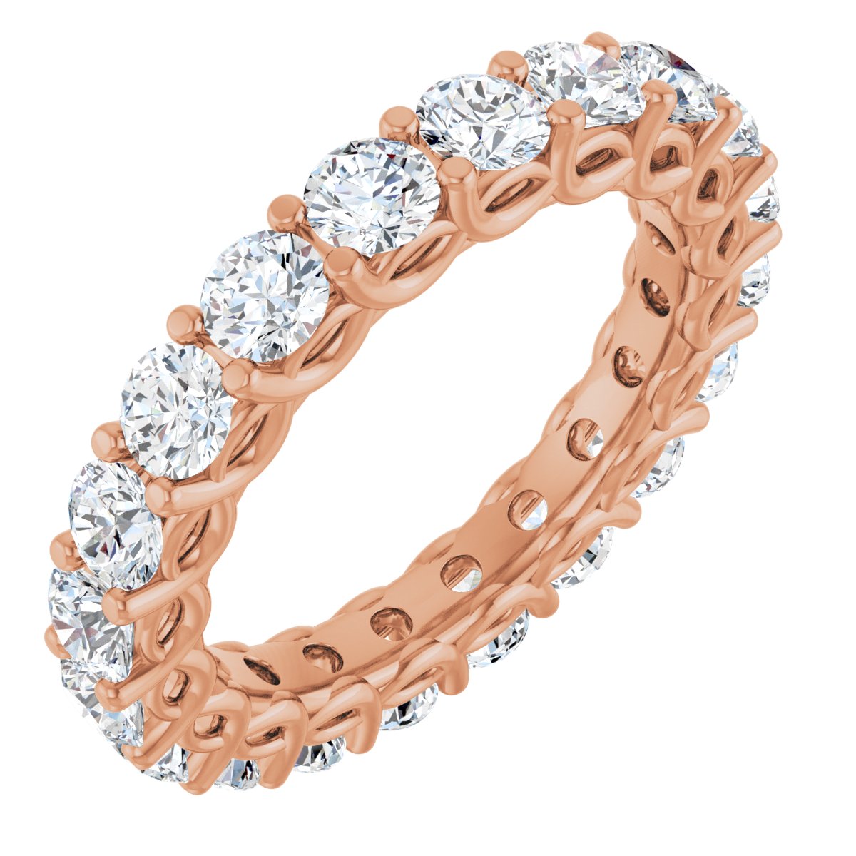 Scalloped Round Eternity Band