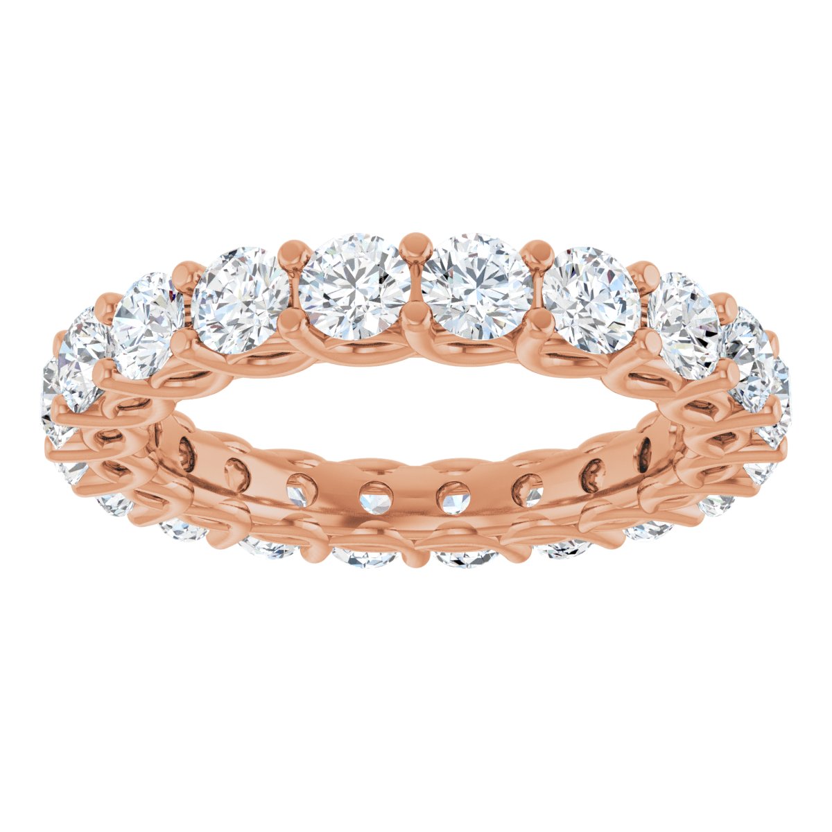 Scalloped Round Eternity Band