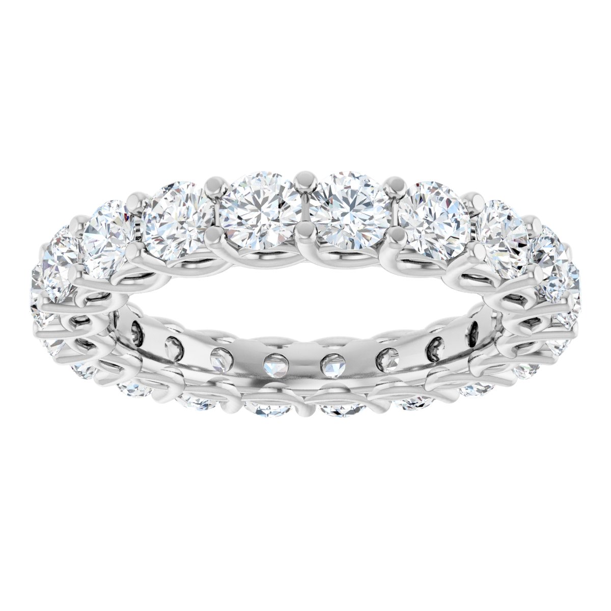 Scalloped Round Eternity Band
